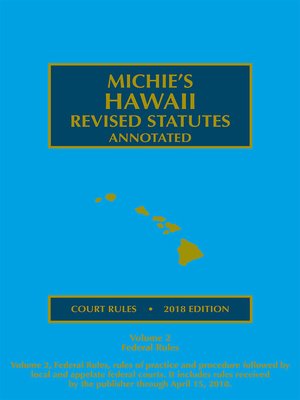 cover image of Hawaii Court Rules Annotated